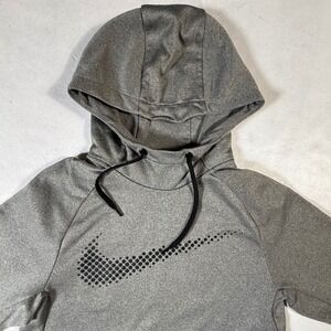 Nike Therma-FIT Hoodie Men's Small Pullover Sweatshirt VTG Large Center Swoosh